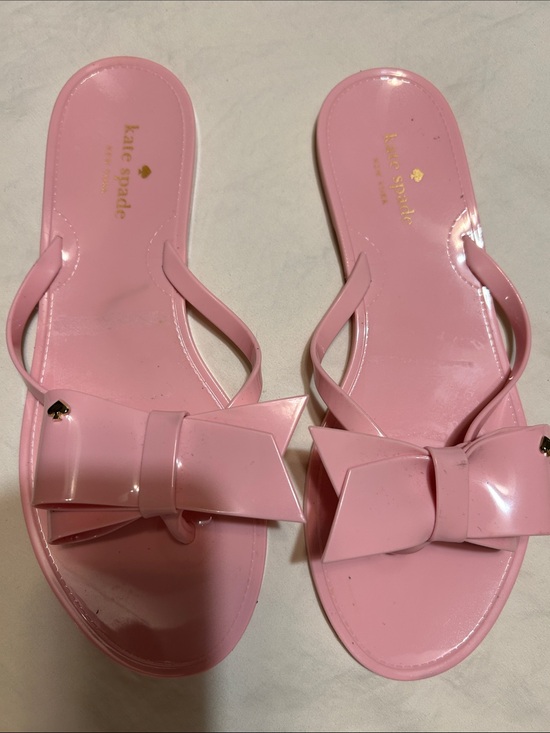 kate spade Shoes - kate spade New York Pink Bow Jelly Slide Sandals